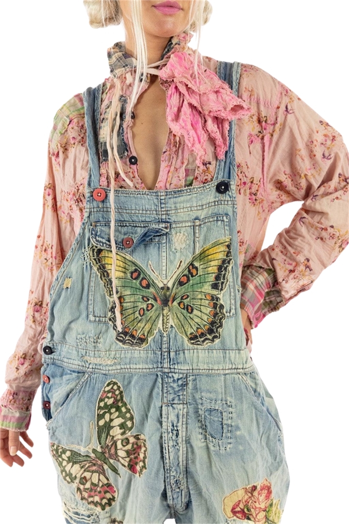 Highly Sought-After Butterfly Applique Overalls- 051 Mariposa