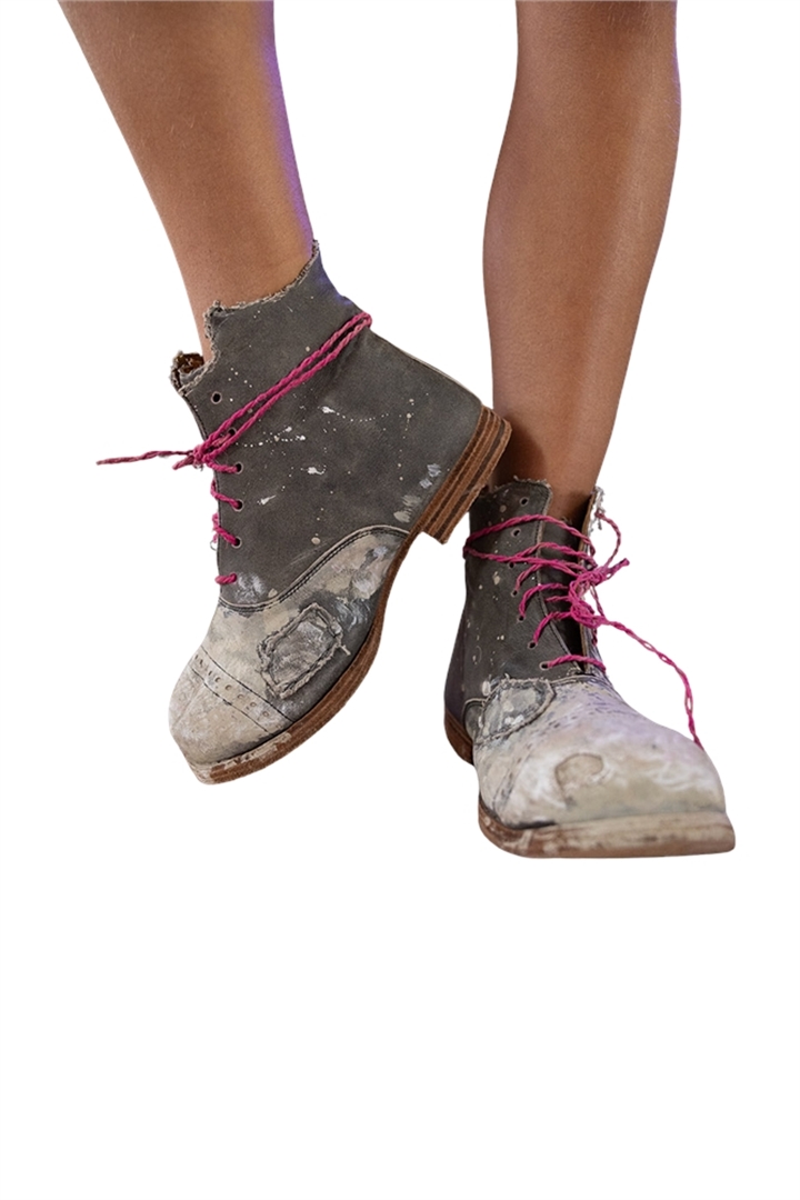 *Charity Item* SOLD OUT AMAZING Leather Handmade Bojangle Boots #257-Stone