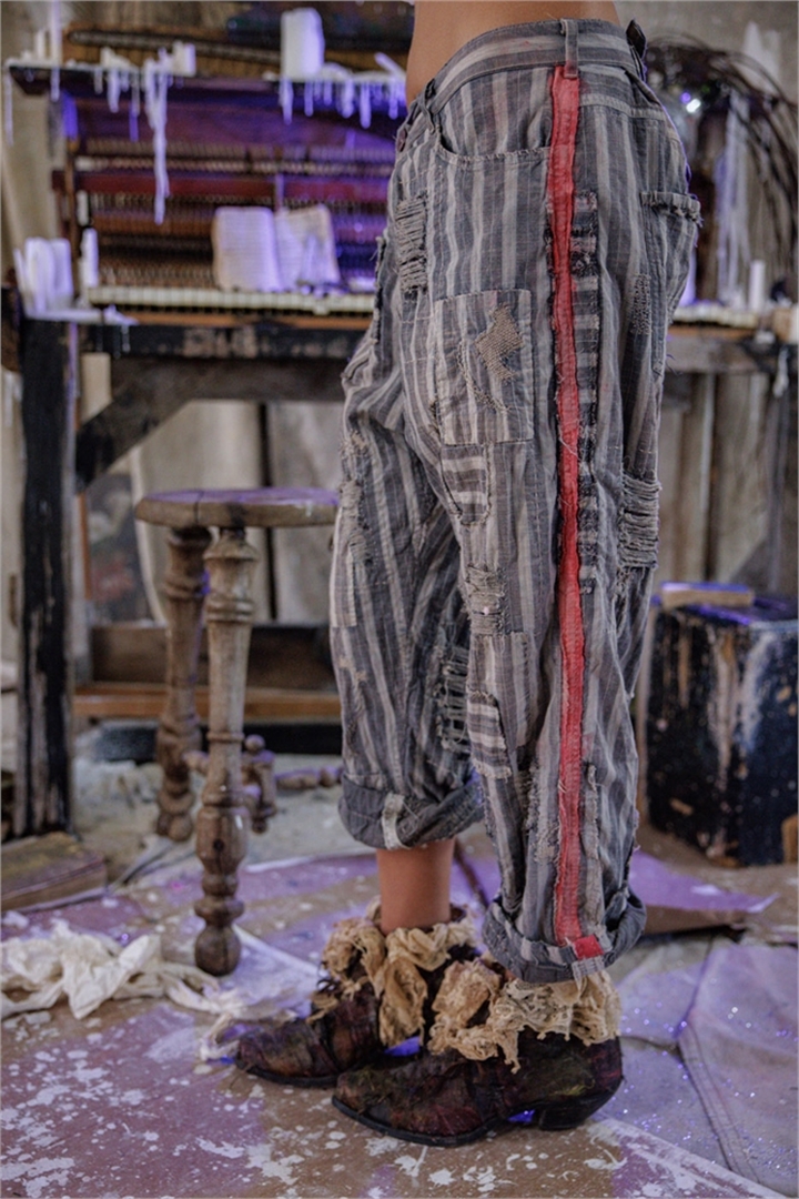 Patchwork Stripe Miner Trousers