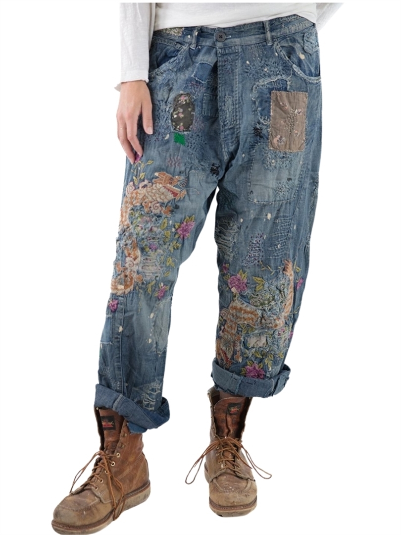 Dragon Embroidered Provision Denims