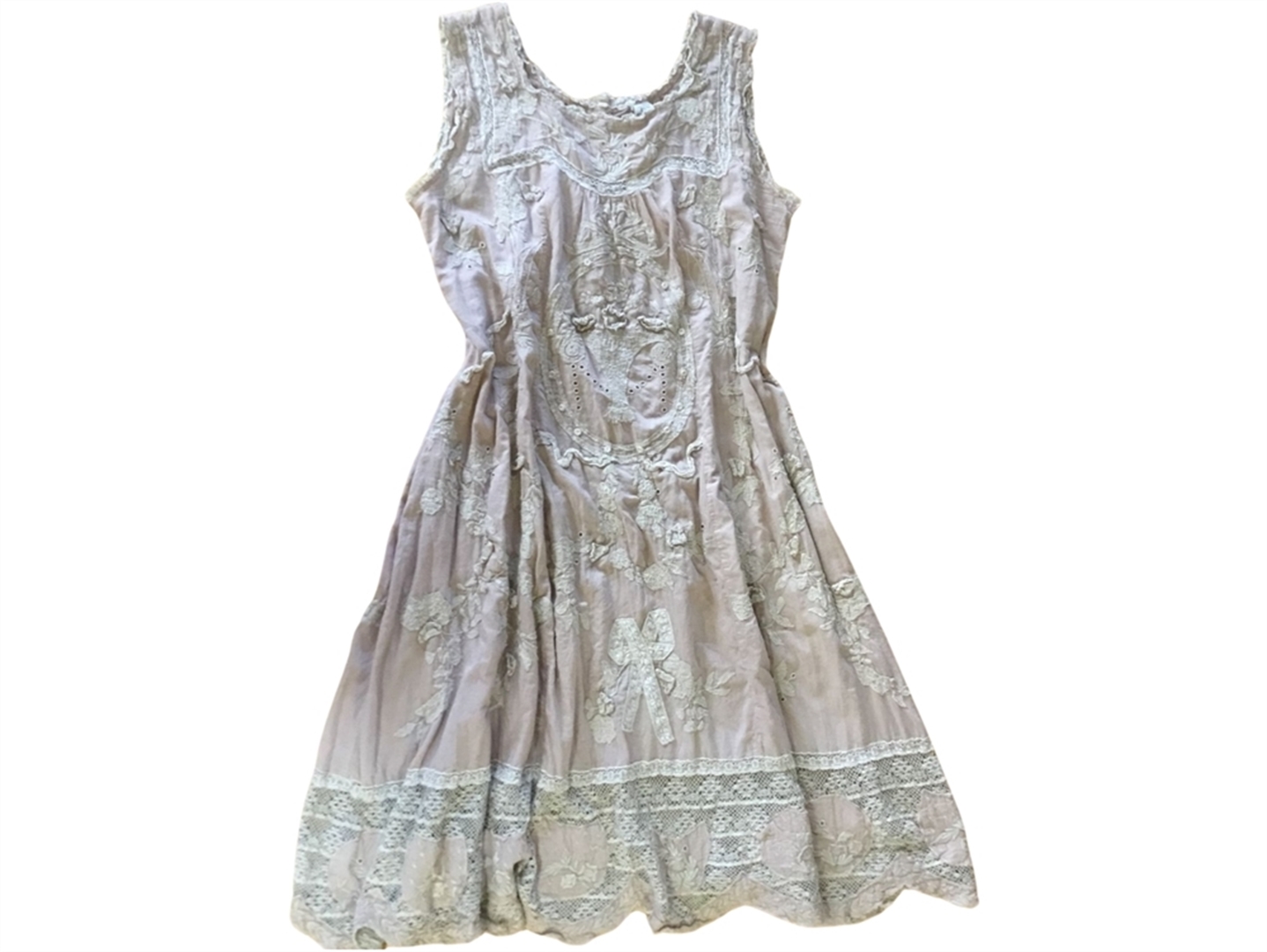 Magnolia Pearl Trade - Rare Cotton Tibi Lace Bow Dress Magnolia Pearl Trade - Rare Cotton Tibi Lace Bow Dress