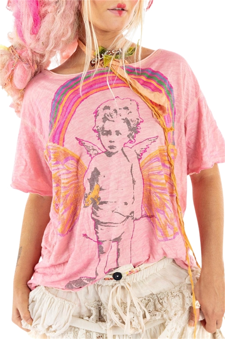SOLD OUT St. Valentine Rainbow Tee #1500- Azalea