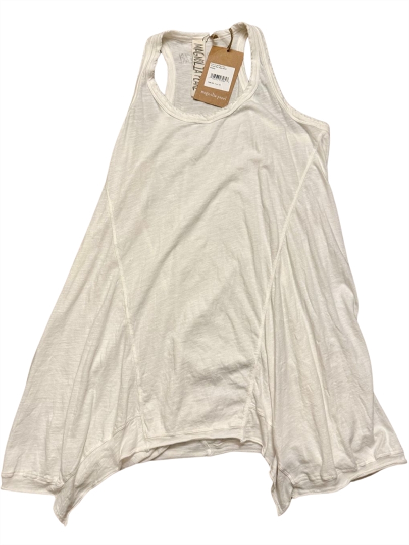 Cotton Jersey PAX A-Line Tank With Raw Edges and Distressing in True