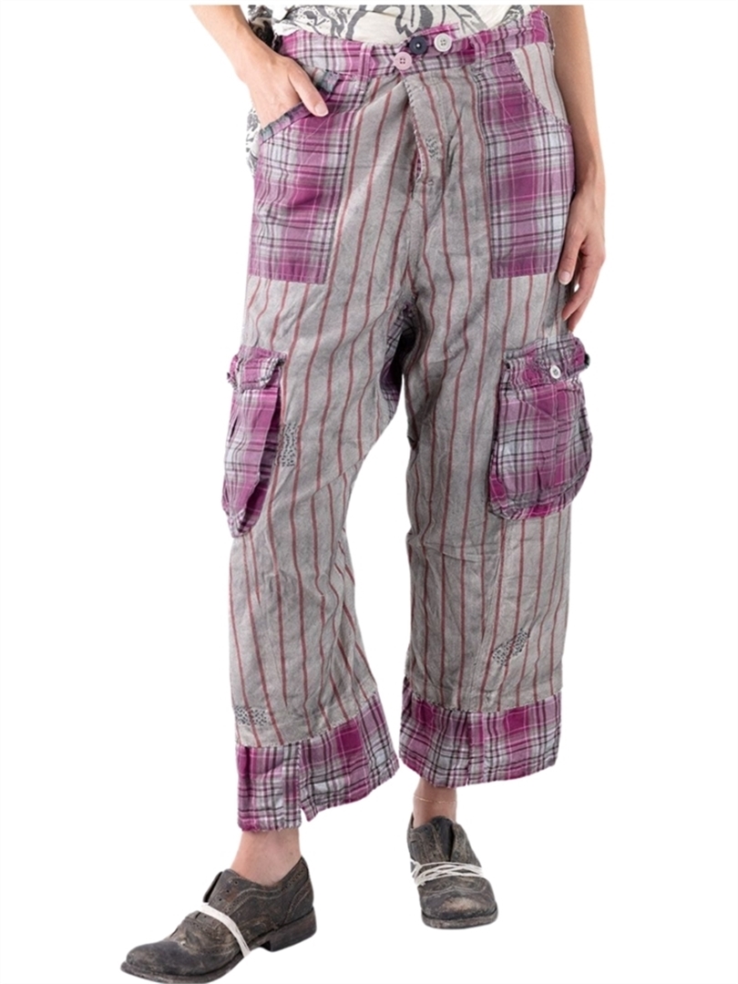 Patchwork Stripe Cargo Pants