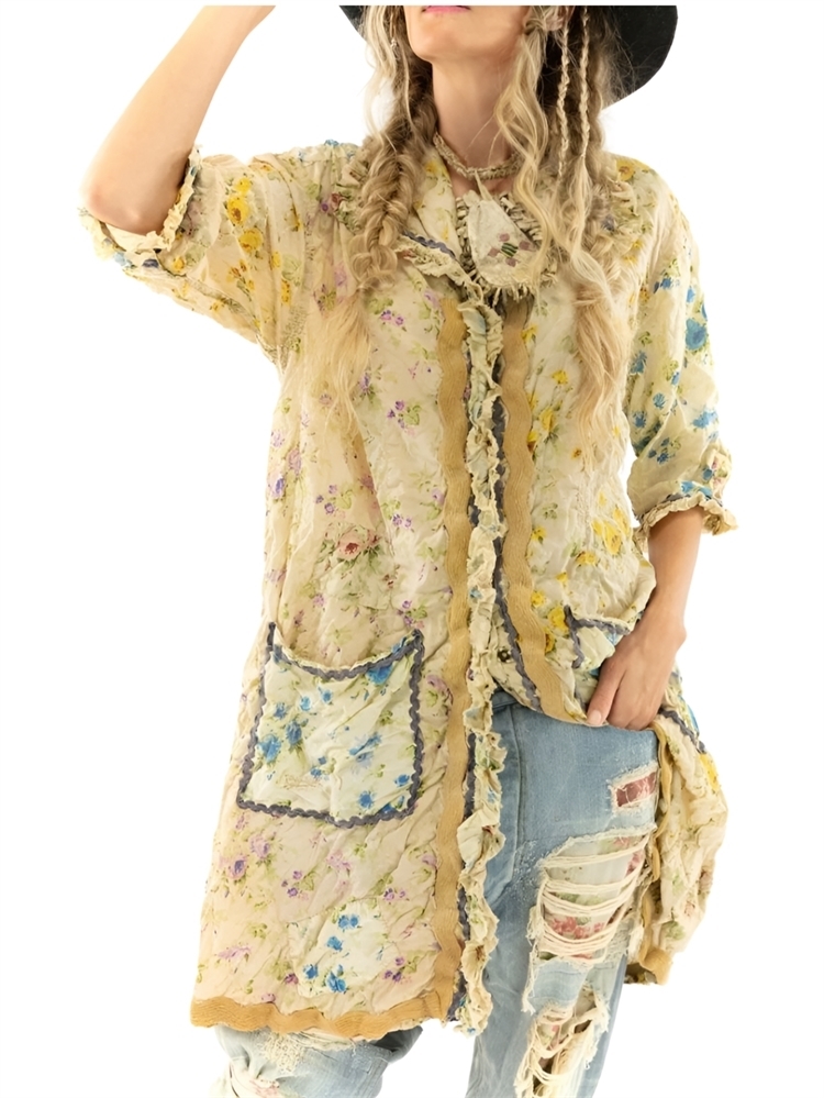 Magnolia Pearl Trade - Sipsey Smock Dress - Floral Print