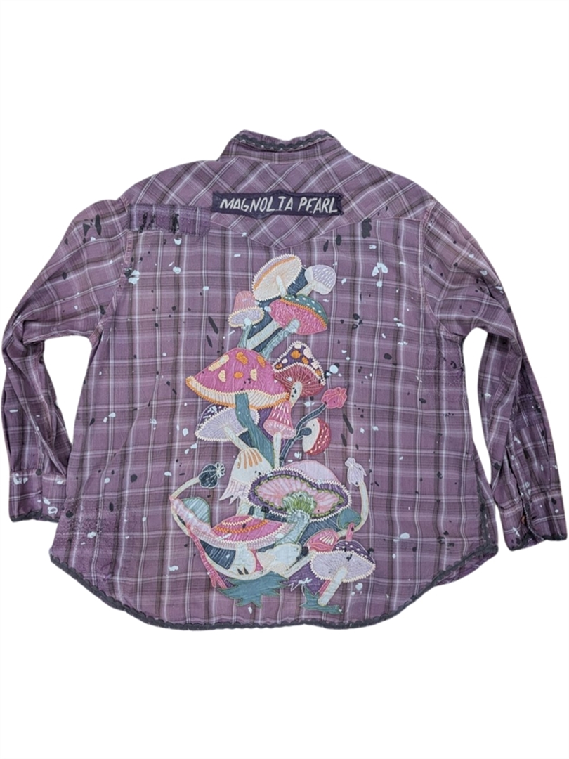 Mushroom Kelly Western Shirt, Hillside #1129