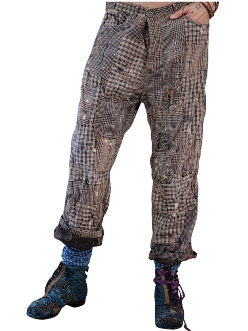 Patchwork Check Miner Pants