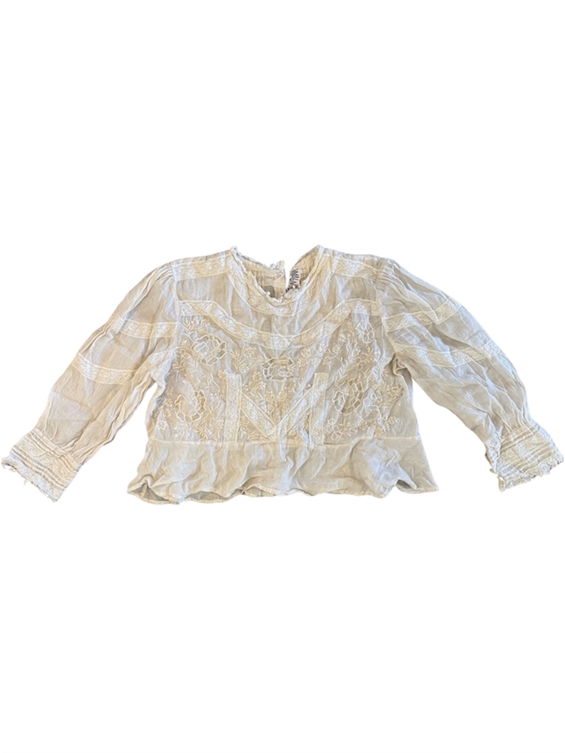 Embroidered Linen Blouse