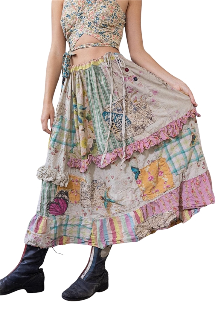 SOLD OUT! Patchwork Pixie Ruffle Skirt #165
