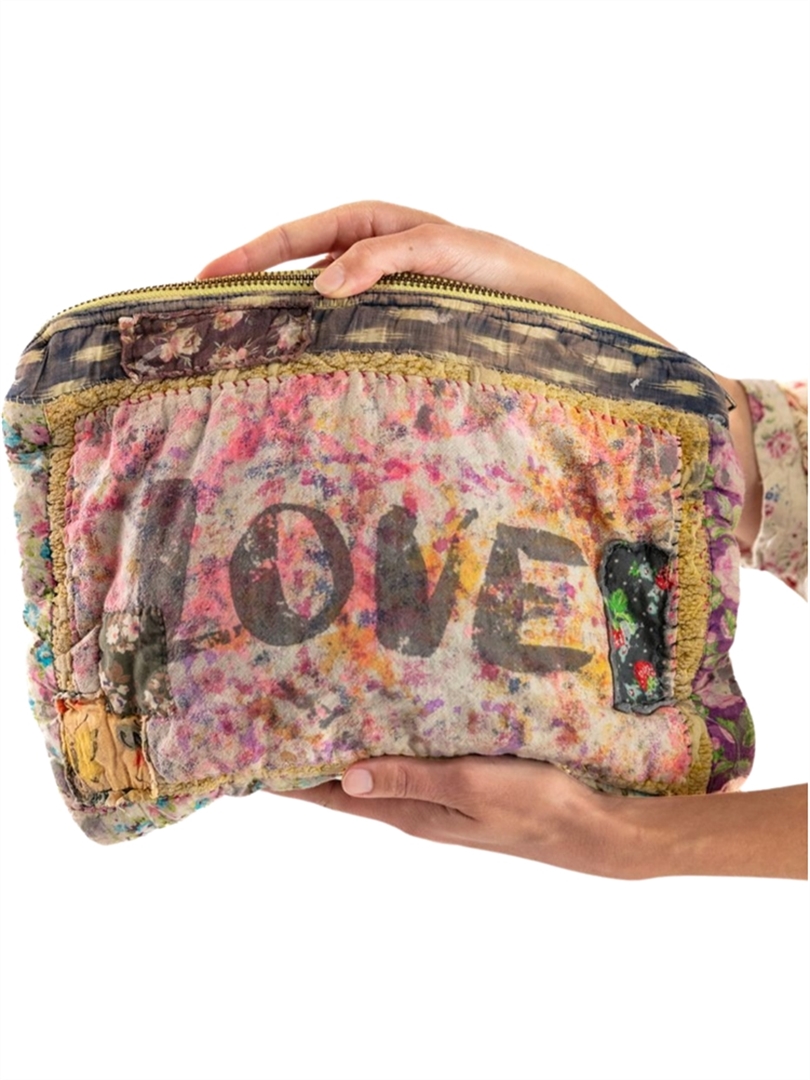 Floral Textile Zipper Pouch