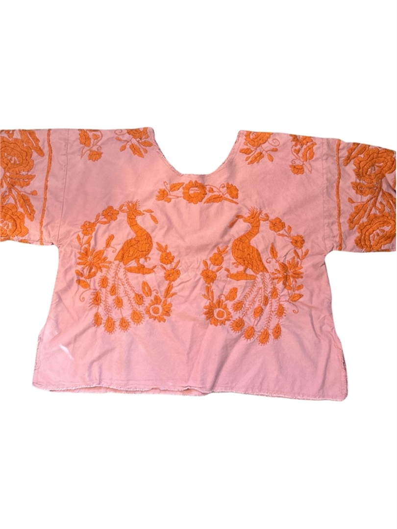 Peacock Pink & Orange Matilde Blouse