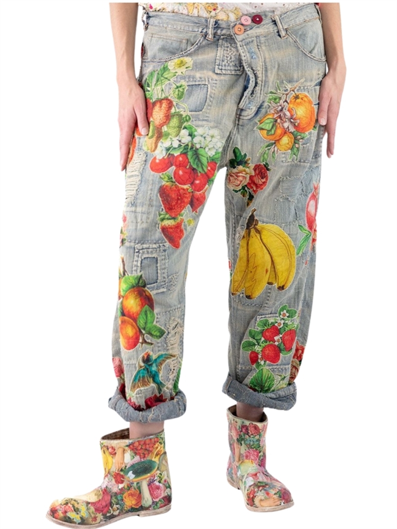 Fruit Appliqué Miner Denims