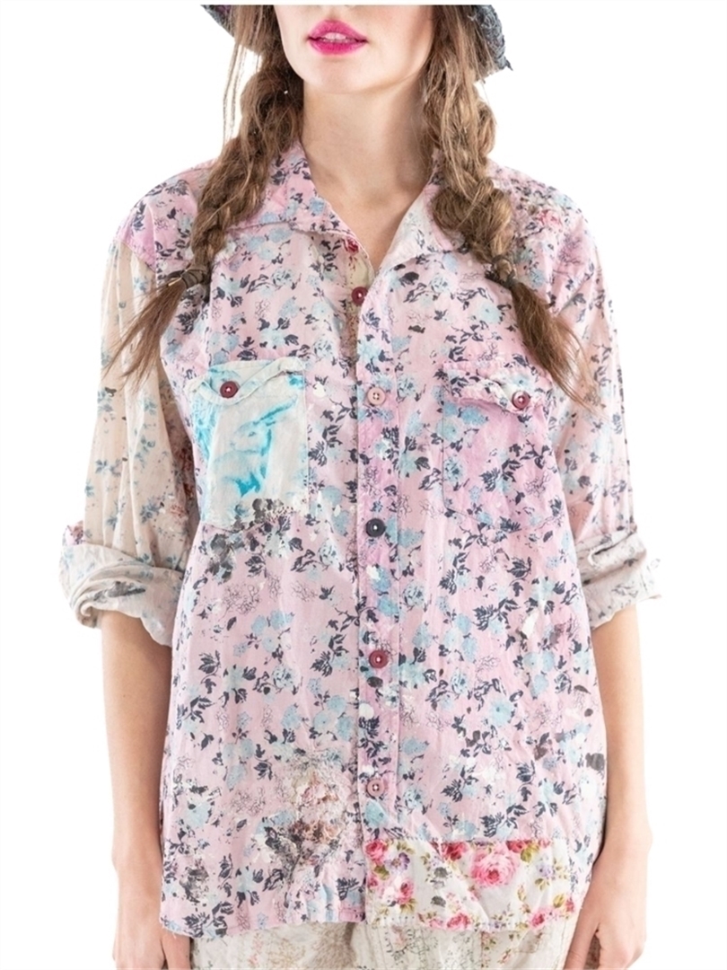 Piecewise Kelly Western Shirt