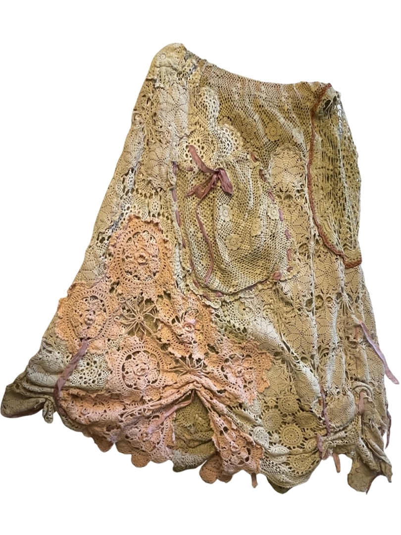 Super RARE! Incredible OOAK Antique Lace MP Skirt! Made on the Farm!