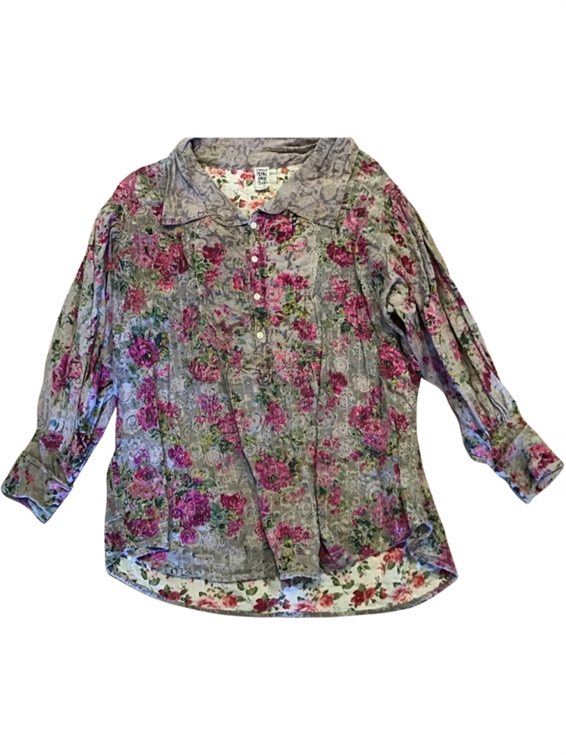 Frilly floral blouse