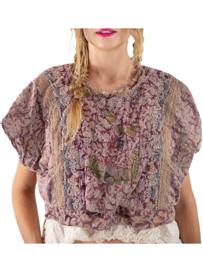 Blockprint Embroidered Gisla Blouse