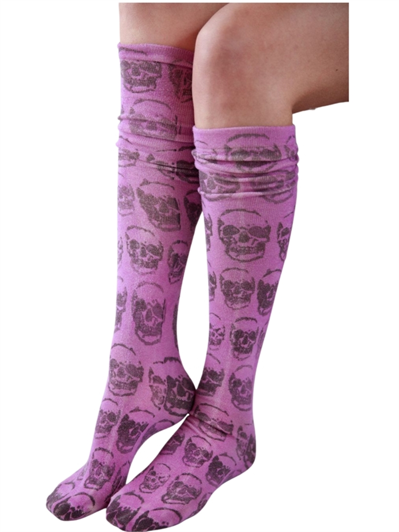 Skulls Over-the-Knee Socks