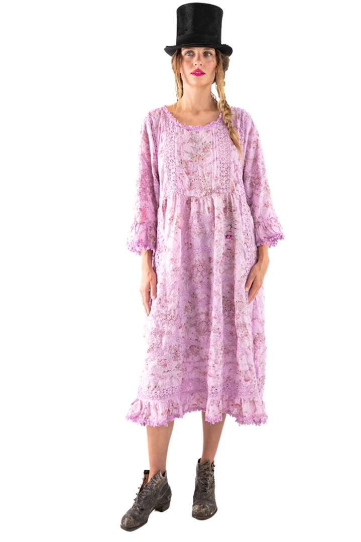 SOLD OUT Cotton Eyelet Dress With Lace Inserts