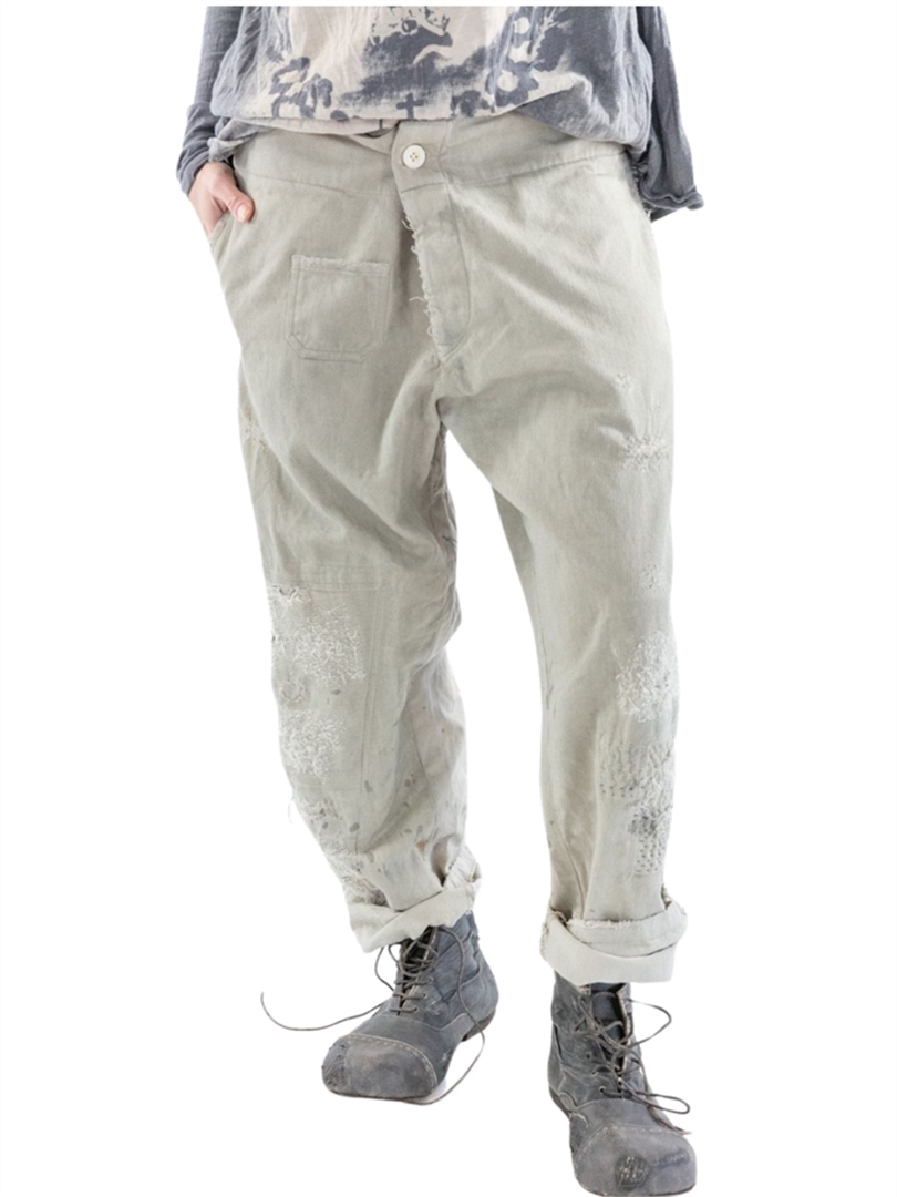 Textured Cotton Trousers