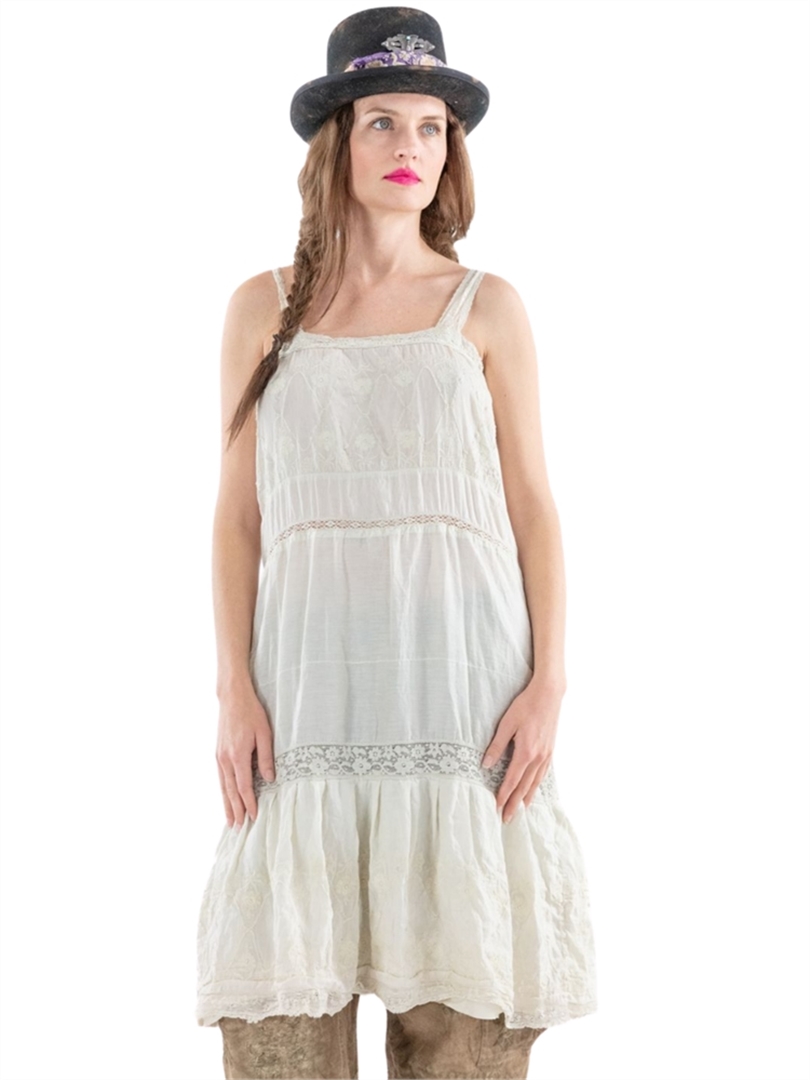 Embroidered Tiered Slip